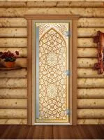 дверь с фотопечатью, арт.а026, 190х70, 8 мм, 3 петли, коробка ольха. банный эксперт